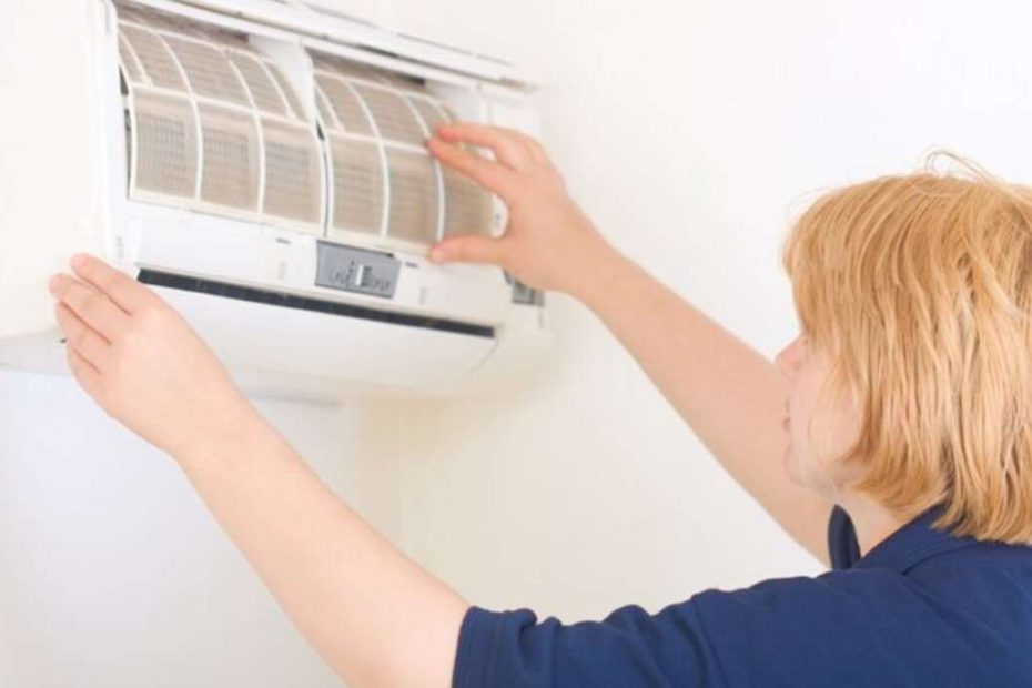 cleaning a ducted air conditioner filter